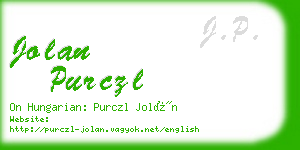 jolan purczl business card